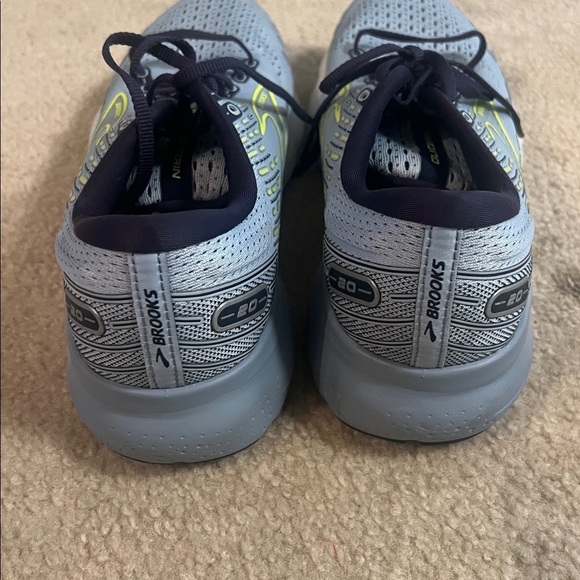 Brooks Glycerin 20 Running Shoes Women’s 9.5 B | Blue Gray Yellow Cushioned - Picture 4 of 6